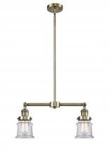 Innovations Lighting 209-AB-G182S-LED - Canton - 2 Light - 21 inch - Antique Brass - Stem Hung - Adjustable Island Light