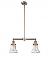 Innovations Lighting 209-AC-G194 - Bellmont - 2 Light - 21 inch - Antique Copper - Stem Hung - Adjustable Island Light