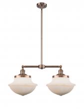 Innovations Lighting 209-AC-G541-LED - Oxford - 2 Light - 25 inch - Antique Copper - Stem Hung - Adjustable Island Light