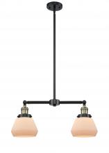 Innovations Lighting 209-BAB-G171-LED - Fulton - 2 Light - 21 inch - Black Antique Brass - Stem Hung - Adjustable Island Light