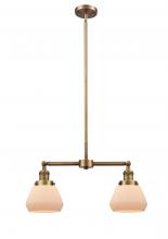 Innovations Lighting 209-BB-G171-LED - Fulton - 2 Light - 21 inch - Brushed Brass - Stem Hung - Adjustable Island Light