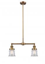 Innovations Lighting 209-BB-G182S-LED - Canton - 2 Light - 21 inch - Brushed Brass - Stem Hung - Adjustable Island Light