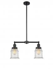 Innovations Lighting 209-BK-G184-LED - Canton - 2 Light - 21 inch - Matte Black - Stem Hung - Adjustable Island Light