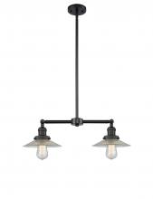 Innovations Lighting 209-BK-G2-LED - Halophane - 2 Light - 21 inch - Matte Black - Stem Hung - Adjustable Island Light