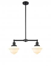 Innovations Lighting 209-BK-G531-LED - Oxford - 2 Light - 24 inch - Matte Black - Stem Hung - Adjustable Island Light