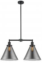 Innovations Lighting 209-OB-G43-L - Cone - 2 Light - 21 inch - Oil Rubbed Bronze - Stem Hung - Adjustable Island Light