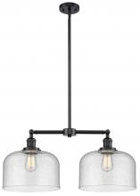 Innovations Lighting 209-OB-G74-L-LED - Bell - 2 Light - 21 inch - Oil Rubbed Bronze - Stem Hung - Adjustable Island Light