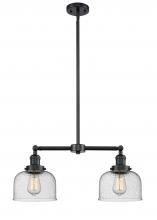 Innovations Lighting 209-OB-G74-LED - Bell - 2 Light - 21 inch - Oil Rubbed Bronze - Stem Hung - Adjustable Island Light