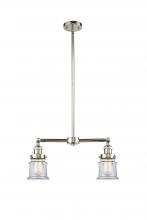 Innovations Lighting 209-PN-G182S-LED - Canton - 2 Light - 21 inch - Polished Nickel - Stem Hung - Adjustable Island Light