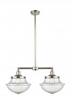 Innovations Lighting 209-PN-G544-LED - Oxford - 2 Light - 25 inch - Polished Nickel - Stem Hung - Adjustable Island Light