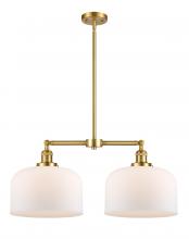 Innovations Lighting 209-SG-G71-L - Bell - 2 Light - 21 inch - Satin Gold - Stem Hung - Adjustable Island Light