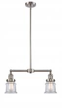 Innovations Lighting 209-SN-G182S-LED - Canton - 2 Light - 21 inch - Brushed Satin Nickel - Stem Hung - Adjustable Island Light