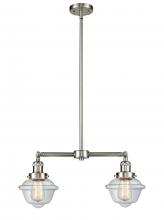 Innovations Lighting 209-SN-G532-LED - Oxford - 2 Light - 24 inch - Brushed Satin Nickel - Stem Hung - Adjustable Island Light