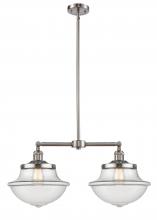 Innovations Lighting 209-SN-G542-LED - Oxford - 2 Light - 25 inch - Brushed Satin Nickel - Stem Hung - Adjustable Island Light
