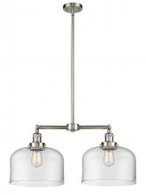 Innovations Lighting 209-SN-G72-L-LED - Bell - 2 Light - 21 inch - Brushed Satin Nickel - Stem Hung - Adjustable Island Light