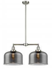 Innovations Lighting 209-SN-G73-L-LED - Bell - 2 Light - 21 inch - Brushed Satin Nickel - Stem Hung - Adjustable Island Light