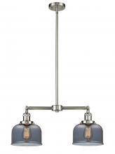 Innovations Lighting 209-SN-G73 - Bell - 2 Light - 21 inch - Brushed Satin Nickel - Stem Hung - Adjustable Island Light
