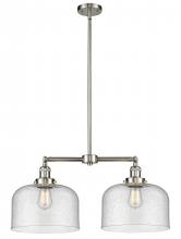 Innovations Lighting 209-SN-G74-L-LED - Bell - 2 Light - 21 inch - Brushed Satin Nickel - Stem Hung - Adjustable Island Light