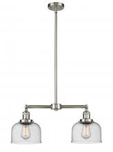 Innovations Lighting 209-SN-G74-LED - Bell - 2 Light - 21 inch - Brushed Satin Nickel - Stem Hung - Adjustable Island Light