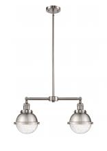 Innovations Lighting 209-SN-HFS-64-SN-LED - Hampden - 2 Light - 18 inch - Brushed Satin Nickel - Stem Hung - Adjustable Island Light