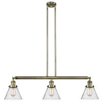 Innovations Lighting 213-AB-G44-LED - Cone - 3 Light - 40 inch - Antique Brass - Stem Hung - Adjustable Island Light