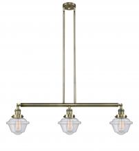 Innovations Lighting 213-AB-G534-LED - Oxford - 3 Light - 40 inch - Antique Brass - Stem Hung - Adjustable Island Light