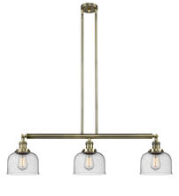 Innovations Lighting 213-AB-G74-LED - Bell - 3 Light - 41 inch - Antique Brass - Stem Hung - Adjustable Island Light