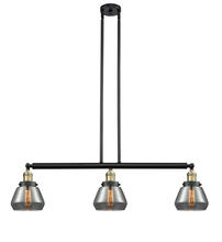 Innovations Lighting 213-BAB-G173-LED - Fulton - 3 Light - 39 inch - Black Antique Brass - Stem Hung - Adjustable Island Light
