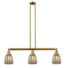 Innovations Lighting 213-BB-G146 - Chatham - 3 Light - 39 inch - Brushed Brass - Stem Hung - Adjustable Island Light