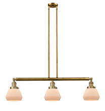 Innovations Lighting 213-BB-G171-LED - Fulton - 3 Light - 39 inch - Brushed Brass - Stem Hung - Adjustable Island Light