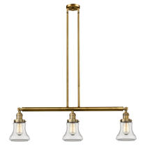 Innovations Lighting 213-BB-G192-LED - Bellmont - 3 Light - 39 inch - Brushed Brass - Stem Hung - Adjustable Island Light