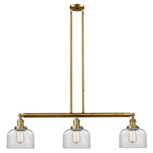 Innovations Lighting 213-BB-G72-LED - Bell - 3 Light - 41 inch - Brushed Brass - Stem Hung - Adjustable Island Light