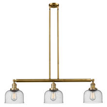 Innovations Lighting 213-BB-G74-LED - Bell - 3 Light - 41 inch - Brushed Brass - Stem Hung - Adjustable Island Light