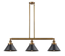 Innovations Lighting 213-BB-M10-BK-LED - Briarcliff - 3 Light - 43 inch - Brushed Brass - Stem Hung - Adjustable Island Light