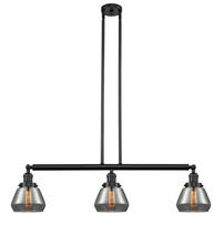 Innovations Lighting 213-BK-G173 - Fulton - 3 Light - 39 inch - Matte Black - Stem Hung - Adjustable Island Light