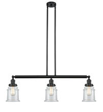Innovations Lighting 213-BK-G182-LED - Canton - 3 Light - 39 inch - Matte Black - Stem Hung - Adjustable Island Light