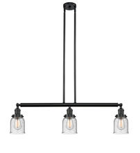 Innovations Lighting 213-BK-G54-LED - Bell - 3 Light - 38 inch - Matte Black - Stem Hung - Adjustable Island Light