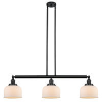 Innovations Lighting 213-BK-G71-LED - Bell - 3 Light - 41 inch - Matte Black - Stem Hung - Adjustable Island Light