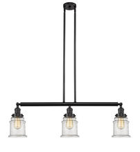 Innovations Lighting 213-OB-G184-LED - Canton - 3 Light - 39 inch - Oil Rubbed Bronze - Stem Hung - Adjustable Island Light