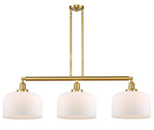 Innovations Lighting 213-SG-G71-L - Bell - 3 Light - 42 inch - Satin Gold - Stem Hung - Adjustable Island Light