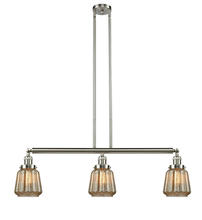 Innovations Lighting 213-SN-G146 - Chatham - 3 Light - 39 inch - Brushed Satin Nickel - Stem Hung - Adjustable Island Light