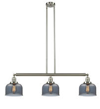 Innovations Lighting 213-SN-G73 - Bell - 3 Light - 41 inch - Brushed Satin Nickel - Stem Hung - Adjustable Island Light