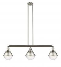 Innovations Lighting 213-SN-HFS-64-SN-LED - Hampden - 3 Light - 40 inch - Brushed Satin Nickel - Stem Hung - Adjustable Island Light