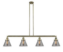Innovations Lighting 214-AB-G43 - Cone - 4 Light - 52 inch - Antique Brass - Stem Hung - Adjustable Island Light