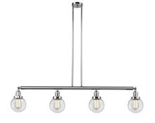 Innovations Lighting 214-PC-G202-6-LED - Beacon - 4 Light - 51 inch - Polished Chrome - Stem Hung - Adjustable Island Light