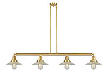 Innovations Lighting 214-SG-G2-LED - Halophane - 4 Light - 53 inch - Satin Gold - Stem Hung - Adjustable Island Light
