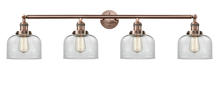 Innovations Lighting 215-AC-G72-LED - Bell - 4 Light - 44 inch - Antique Copper - Adjustable Bath Vanity Light