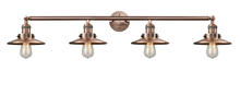 Innovations Lighting 215-AC-M3-LED - Railroad - 4 Light - 44 inch - Antique Copper - Adjustable Bath Vanity Light