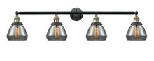Innovations Lighting 215-BAB-G173-LED - Fulton - 4 Light - 43 inch - Black Antique Brass - Adjustable Bath Vanity Light
