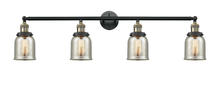Innovations Lighting 215-BAB-G58 - Bell - 4 Light - 43 inch - Black Antique Brass - Adjustable Bath Vanity Light